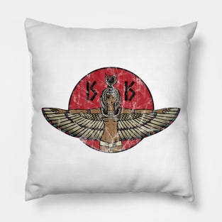 Ancient Egyptian Goddess Distressed Pillow