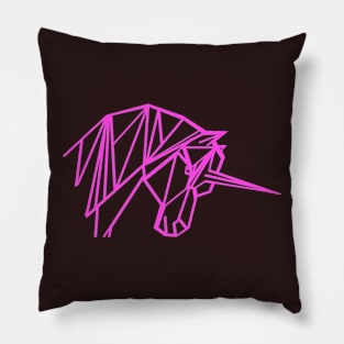 shocking pink unicorn Pillow