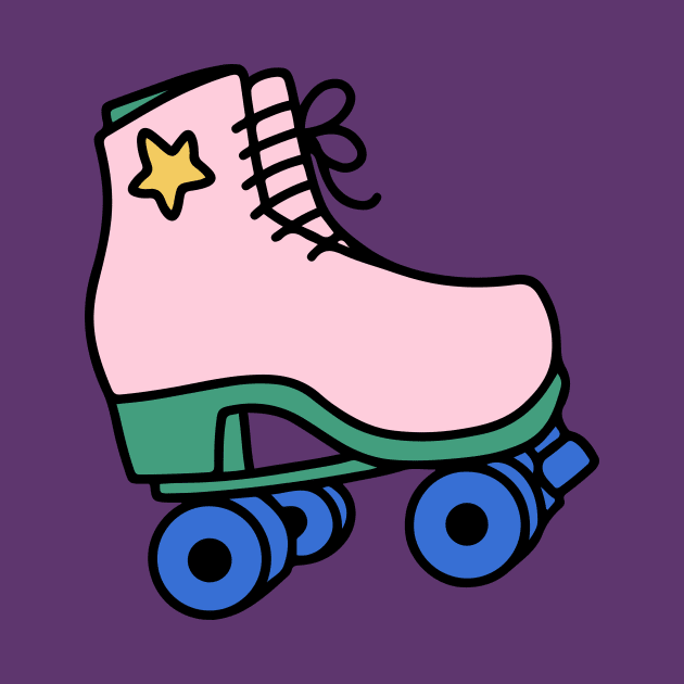 pink summer rollerskates by FunnyMoonCosmic