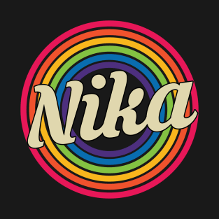 Nika - Retro Rainbow Style T-Shirt