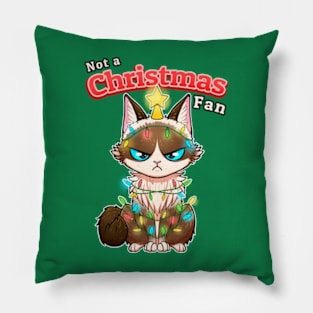 Christmas funny cartoon cat Pillow