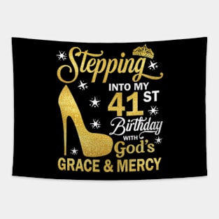 Stepping Into My 41st Birthday With God's Grace & Mercy Bday Tapestry