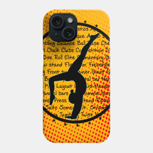 red dot on Yellow Gymnastics Phone Case