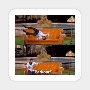 Parkour on the Friends couch Magnet