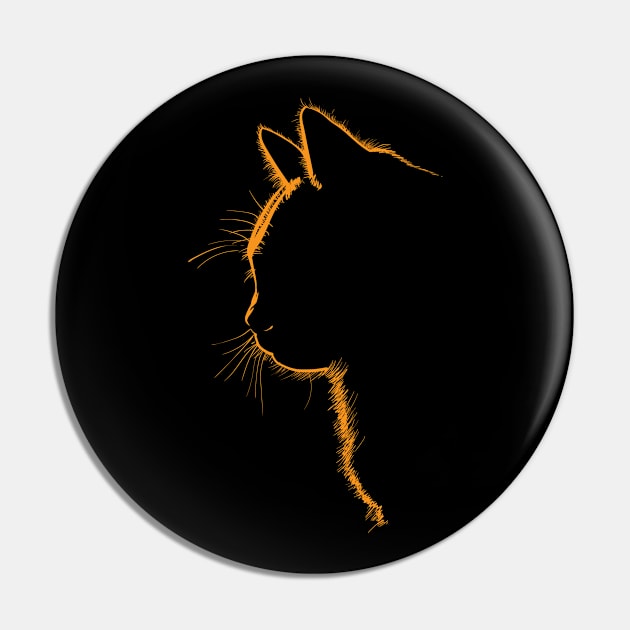 Cat portrait silhouette in contrast backlight Pin by stark.shop