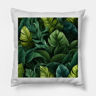 Green Leaves Pattern 26 Pillow