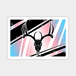 Trans Pride Skull - Deer Magnet