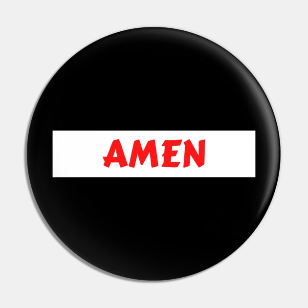 Amen - So Be It - Christian Pin by Prayingwarrior