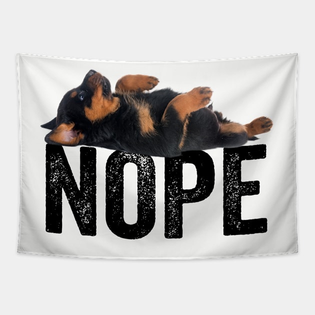 Rottweiler - Rottweiler Nope Tapestry by Kudostees