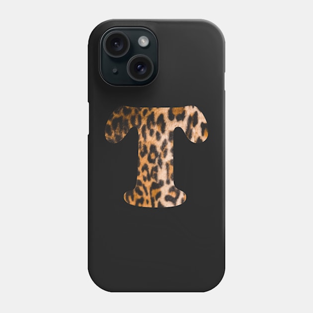 Letter T leopard print Phone Case by ColorsHappiness