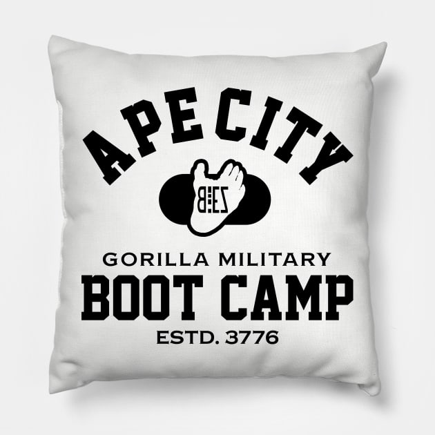 Planet of the Apes - Boot camp Pillow by KERZILLA