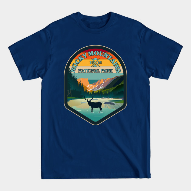 Disover Retro Vintage Rocky Mountains National Park - Rocky Mountains National Park - T-Shirt