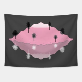 Empty Floating Island - Gray Void Tapestry