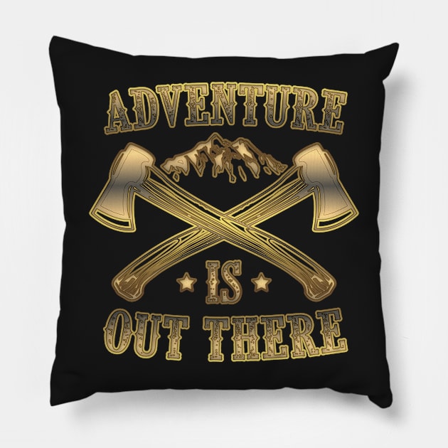 Adventure is out there Pillow by kansaikate