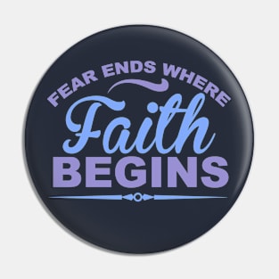 Put an end to fear, uplifting message Pin