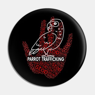 African Grey Timneh Parrot Stop Trafficking Pin