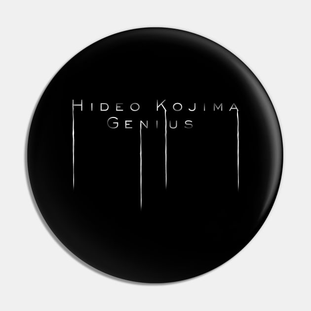 Hideo Kojima Genius Pin by MaxGraphic