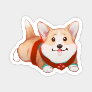 Cute Pembroke Welsh Corgi Drawing Magnet