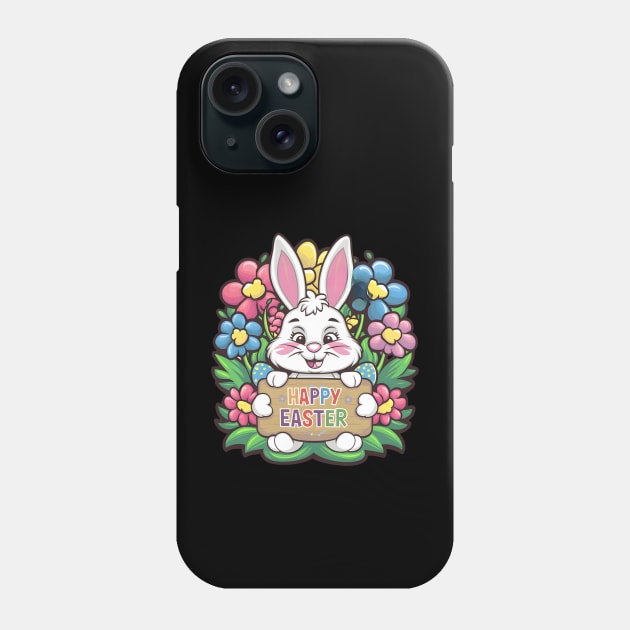 Happy Easter Bunny And Cat And Dog Mom Dad Boys Girls kids Phone Case by Pikalaolamotor