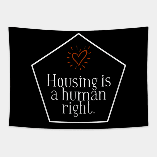 White text: Housing is a Human Right, Style B Tapestry