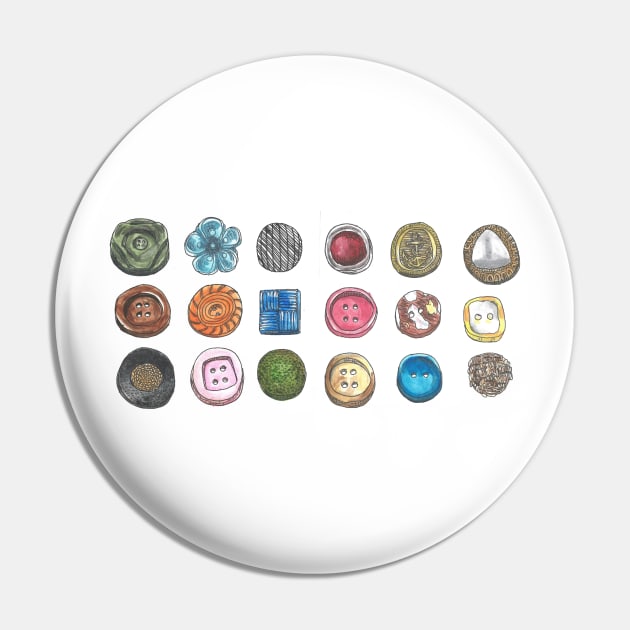 Collection of buttons Pin by marianasantosart