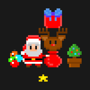 8-bit Christmas (Pixel Art Xmas)PiXmas T-Shirt