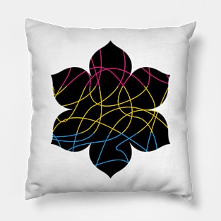 Abstract Threads, Pansexual Pride Flag Pillow