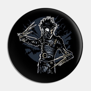 gas mask scissorhands Pin