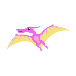 Cute happy Dinosaur Pterodactyl T-Shirt