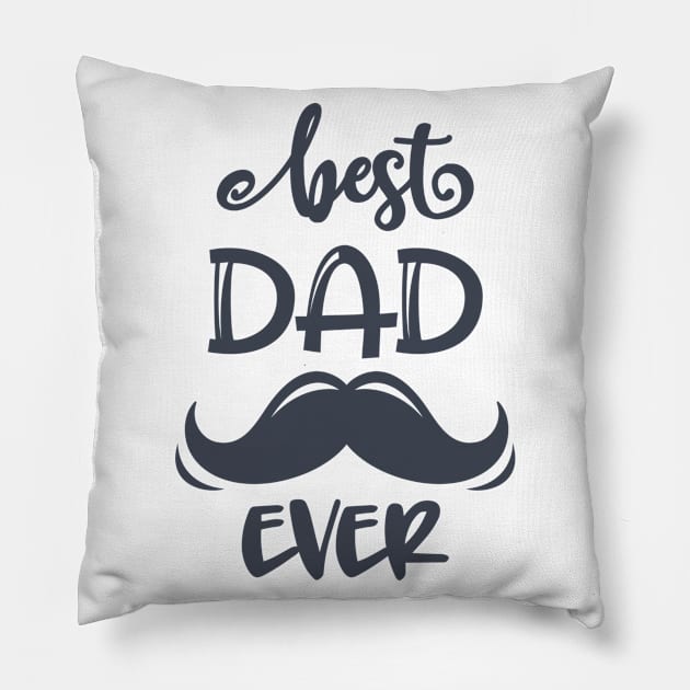 Best Dad Ever Pillow by hallyupunch