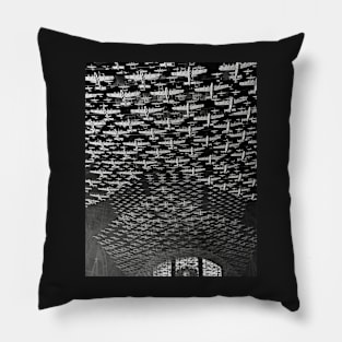 Model Airplanes, 1943. Vintage Photo Pillow