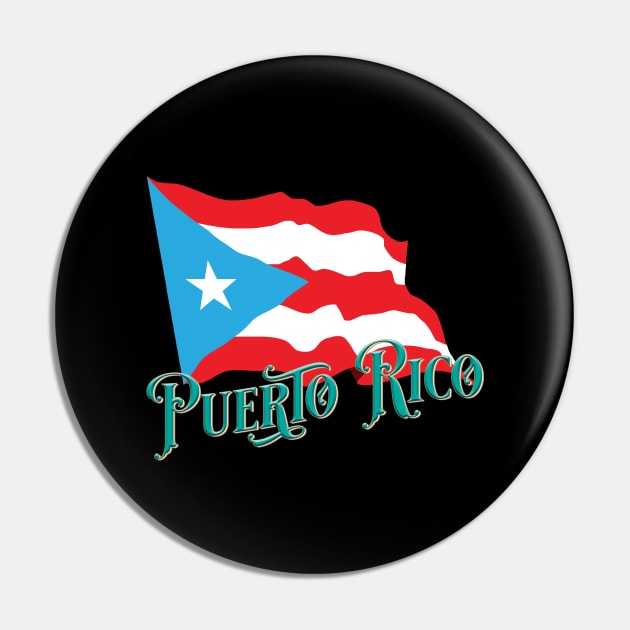 Puerto Rico Flag Pin by Pro Art Creation