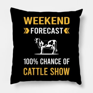 Weekend Forecast Cattle Show Pillow