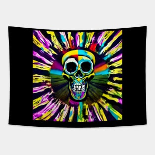 Psychedelic Skull Tapestry