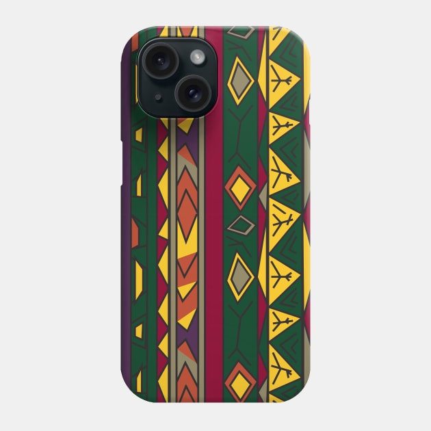 Ethnic background folk african pattern Phone Case by Eskimos