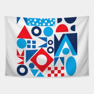 Abstract Geometric Shapes Tapestry