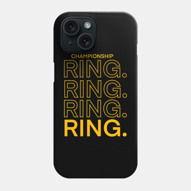 Warriors Championship 4 Rings. Phone Case by ericjueillustrates