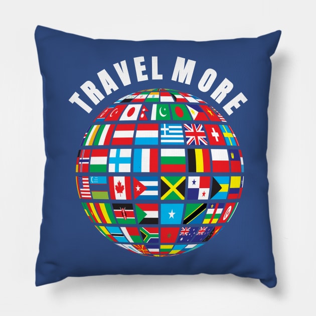 Travel More Pillow by victoriashel