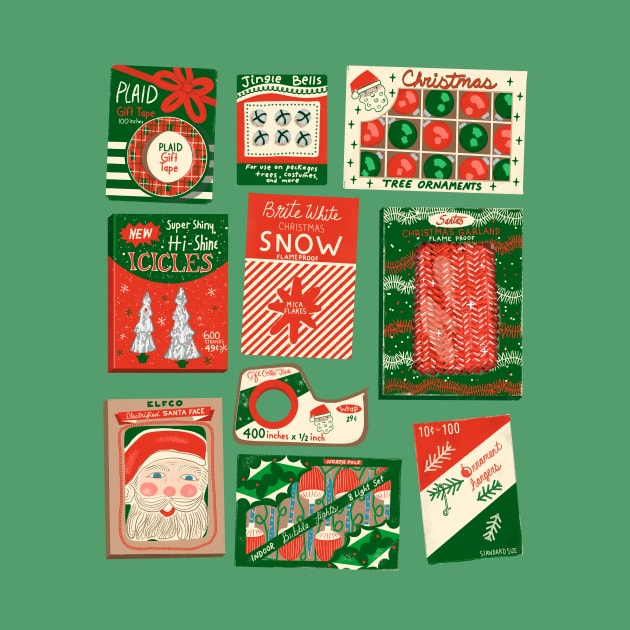 Vintage Christmas Decoration Packaging by jenblove