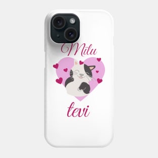 Cat I love you Valentine's Day Gift - Latvian Phone Case