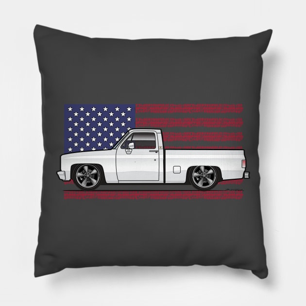 White C-10 Pillow by JRCustoms44