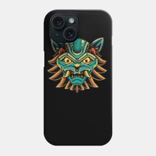 mecha cat mask robot illustration Phone Case