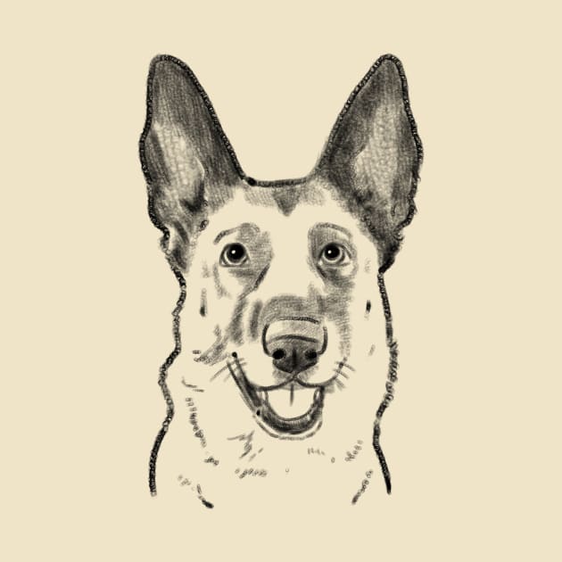 German Shepherd Sketch by sockdogs