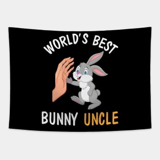 I And Bunny Hands Happy Easter Day World's Best Bunny Uncle Tapestry