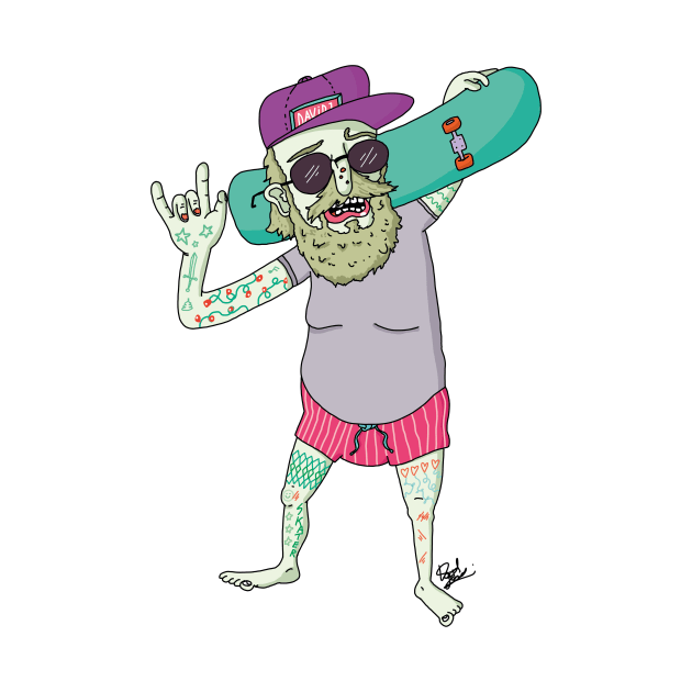 Cool beans skateboard man by Acomicbomb