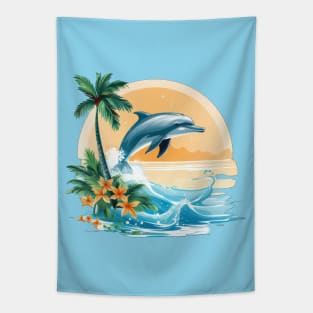 I Love Dolphins Tapestry