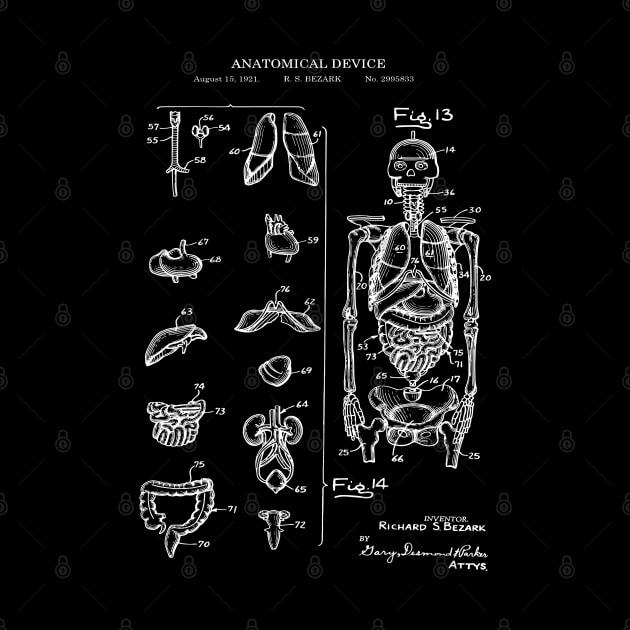 Medical Patent Print - Anatomical Skeleton by MadebyDesign