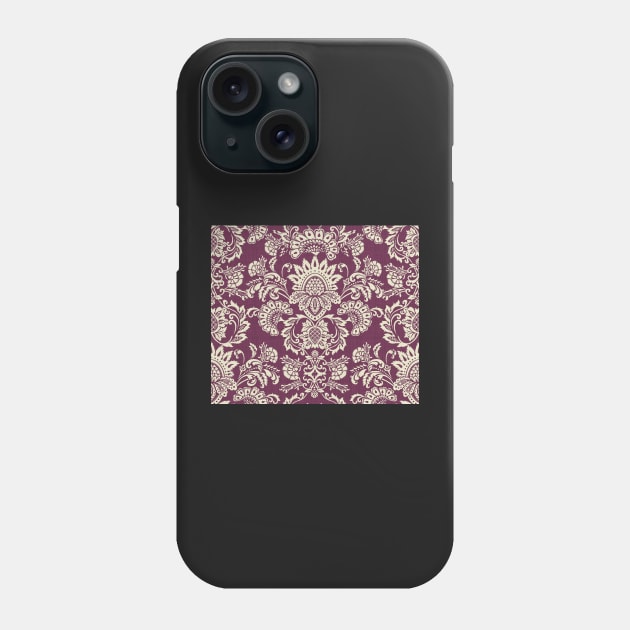 Damask vintage violet Phone Case by BessoChicca