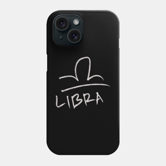 Hand Drawn Libra Zodiac Signs Phone Case by Saestu Mbathi