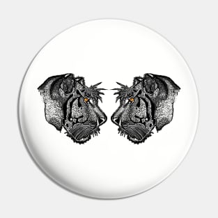 Tiger mirror Pin